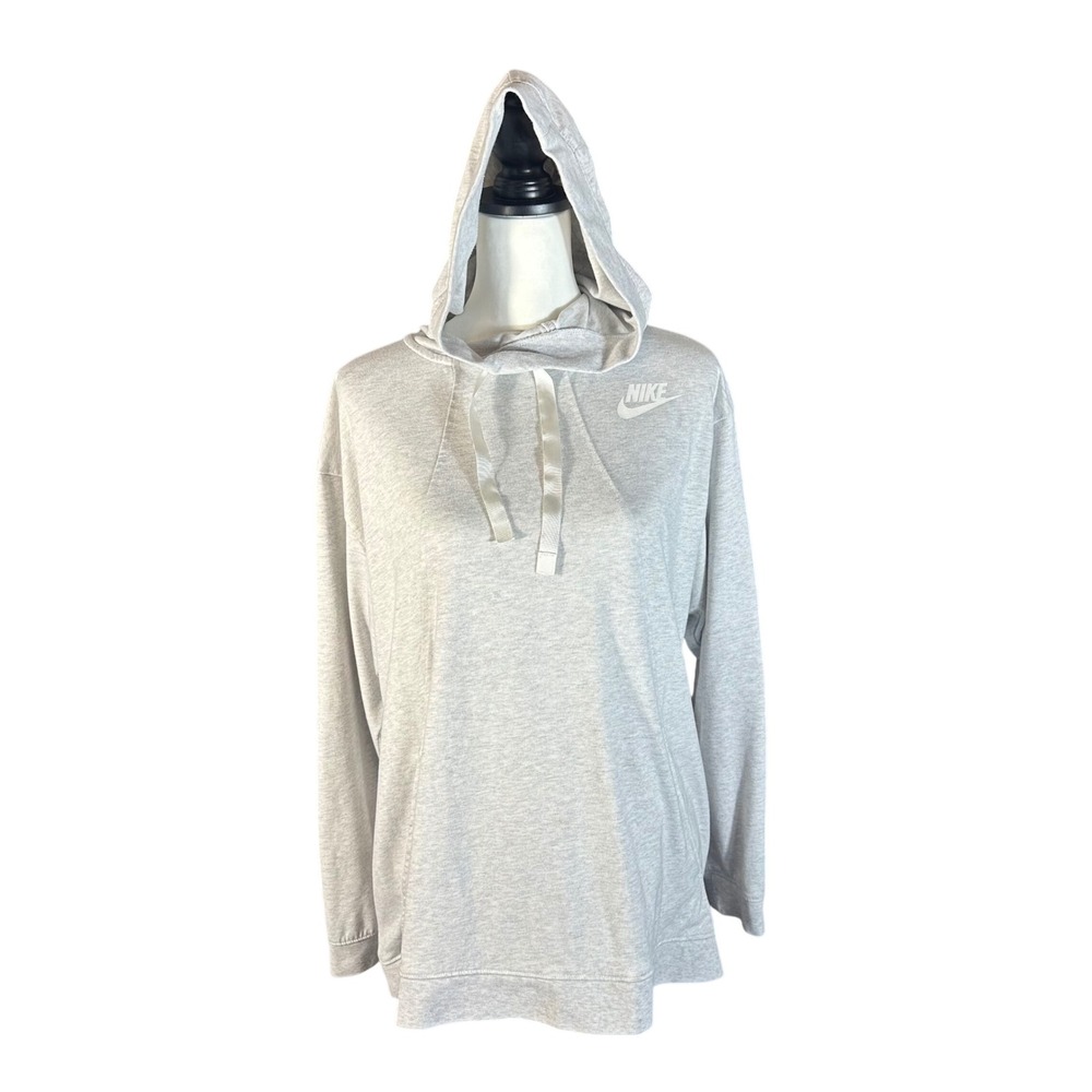 Nike Hoodie Womens XL Grey Sportswear Gym Vintage Soft Tri-Blend 854959-052